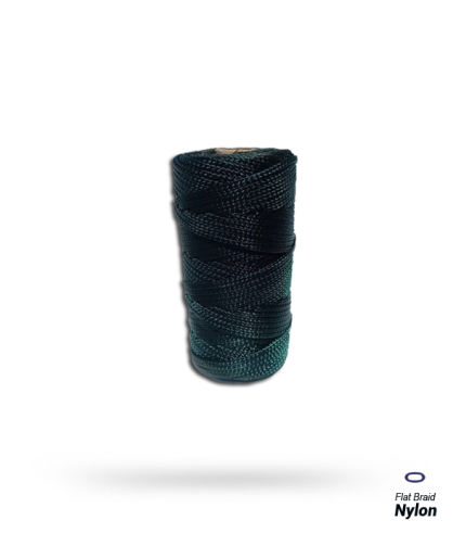 1.5mm - Nylon Flat Braid - Green