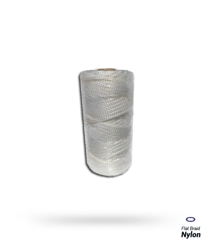 1.5mm - Nylon Flat Braid - White