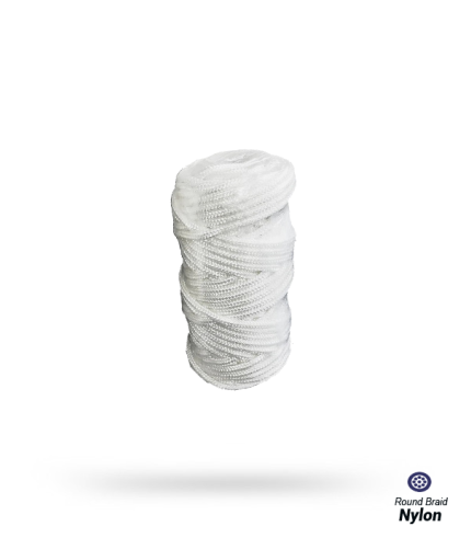 1.5mm - Nylon Round Braid (Codline) - White