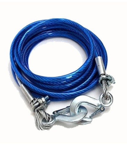 4m Coated Steel Tow-Rope with Hooks