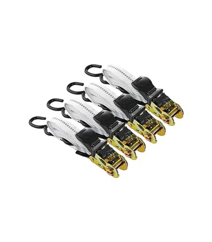 4 Piece - Tie Down Ratchet With S Hooks
