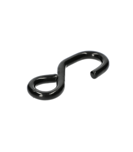 25mm - S Hook - Black Coated | Webbing Accessories