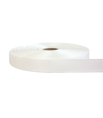 20mm - Lightweight Webbing - White | SOLD PER METER