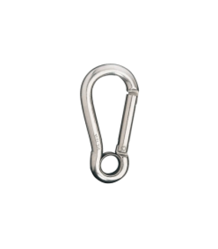 4mm x 40 - Carabine Hook with Insert Eyelet | Galvanized