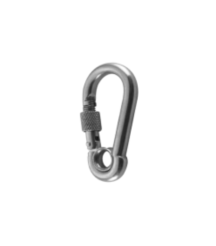 6mm x 60 - Carabiner Hook - Screw Lock - GR316 | Stainless Steel