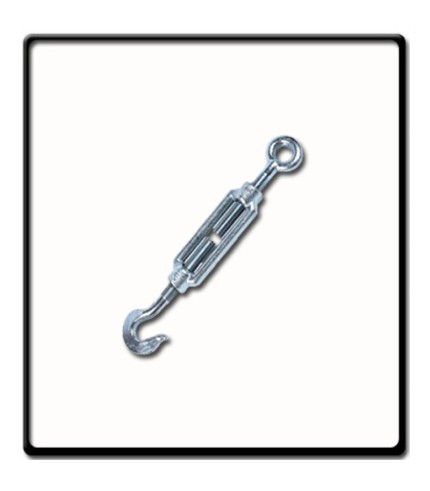 8mm Turnbuckle, EG, DIN 1480 | Hook to Eye