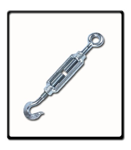 16mm Turnbuckle, EG, DIN 1480 | Hook to Eye