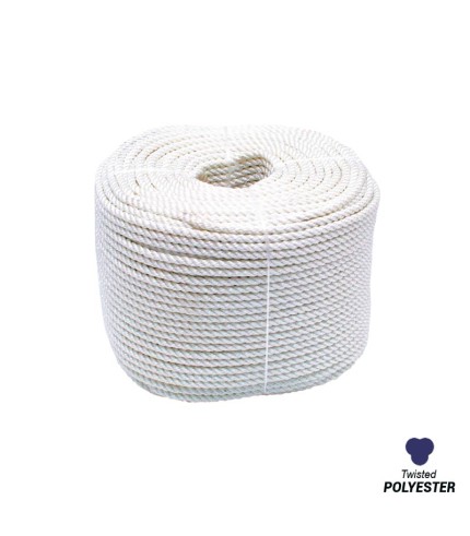 6mm - Polyester Rope - 3-Strand Construction - Sinking Rope | SOLD PER METER