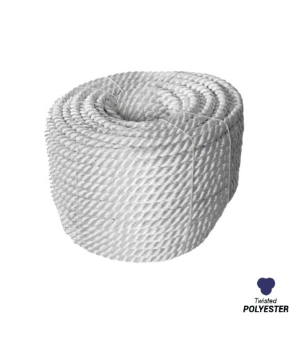 14mm - Polyester Rope - 3-Strand Construction - Sinking Rope | SOLD PER METER