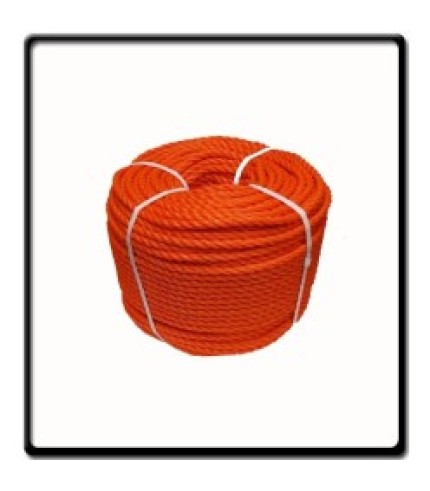 6mm Polyethelene 3-Strand Rope | Orange | SOLD PER METER