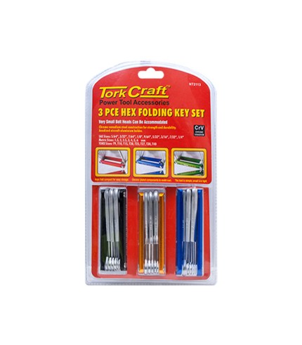 3PC Folding Hex Key Set