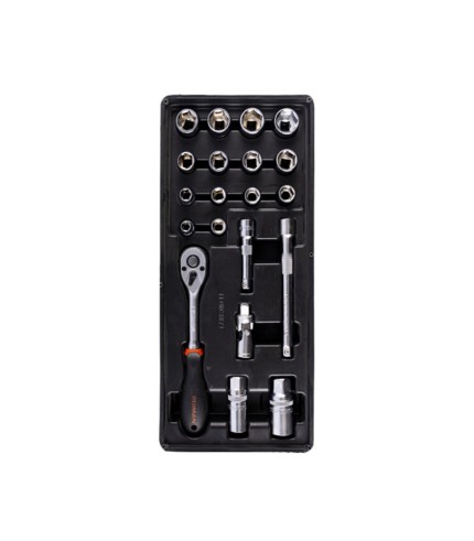 20Pc - 3/8" Drive Sockets & Accessories - Tray Set | Fixman