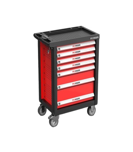 7 - Drawer Industrial Roller Cabinet On Castors Wheels - Empty | Fixman