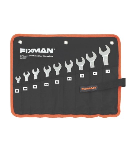 9PCS - Combination Spanner Set - 8-10-11-12-13-14-15-17-19 Spanners | Fixman