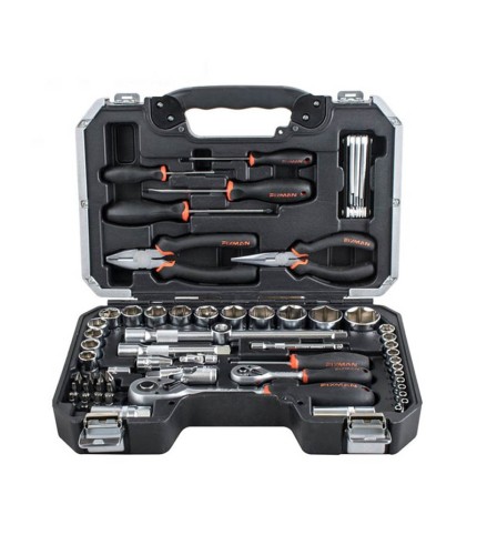 65PC - 1/2" & 1/4'' Drive - Sockets Tool Set - Toolbox | Fixman