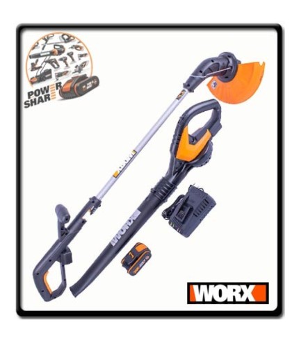 Combo Blower + Trimmer - 1Pc x 2.0AH Battery with Standard Charger - 20V | Worx