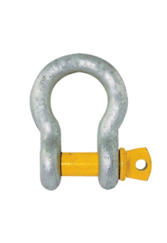 120 Ton - Bow Shackle - Screw Pin Type, Grade S - Yellow Pin | Galvanised