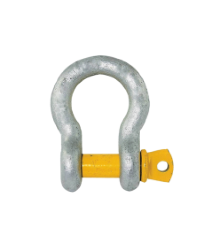 8.5 Ton | 25mm - Bow Shackle - Screw Pin Type, Grade S - Yellow Pin | Galvanised
