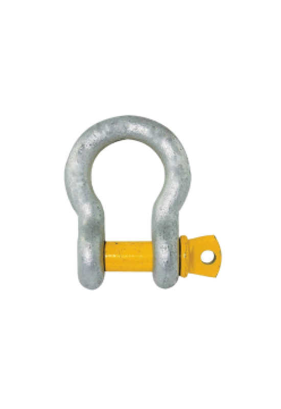 8.5 Ton | 25mm - Bow Shackle - Screw Pin Type, Grade S - Yellow Pin | Galvanised