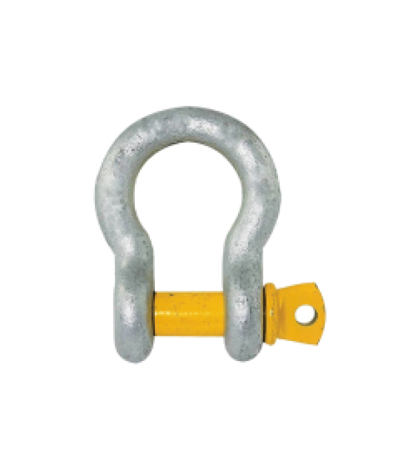 12 Ton | 32mm - Bow Shackle - Screw Pin Type, Grade S - Yellow Pin | Galvanised